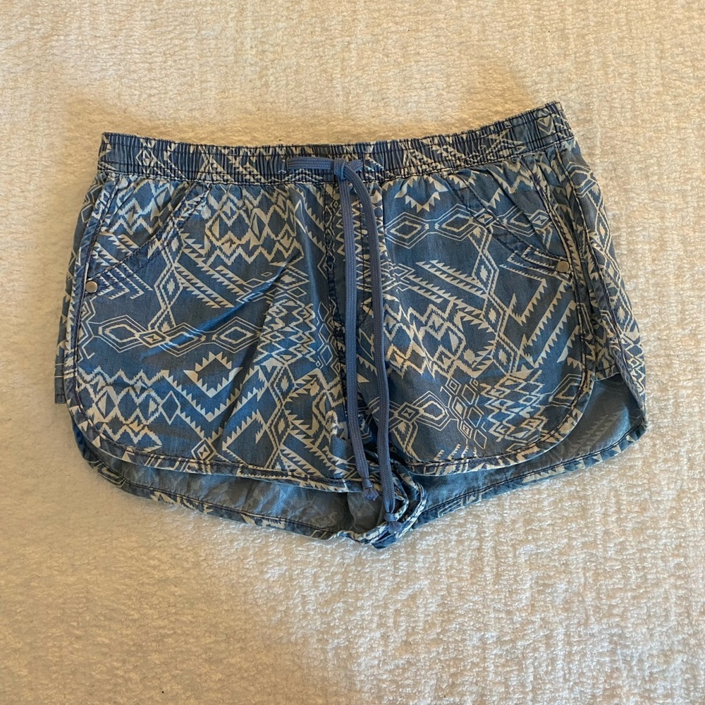 Forever 21 Chambray Aztec Design Shorts